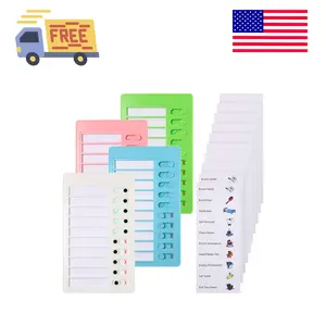 4 Pieces Chores Chart for Kids Chore Chart, Sliding Routine Chart to Do List