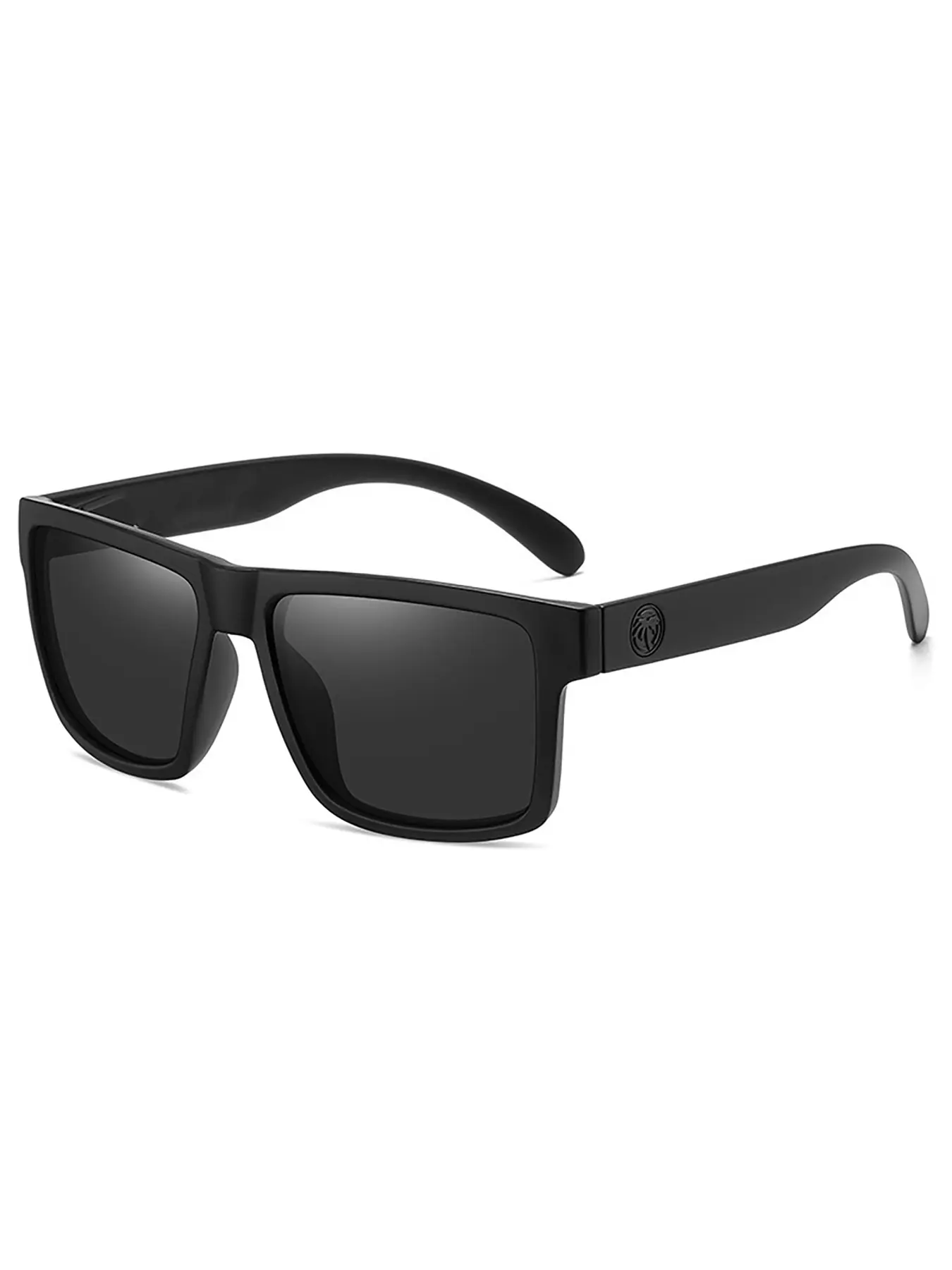 Polarized Sunglasses with American Flag Design, Retro Shades, Unisex Outdoor Driving Glasses, Fashionable Square Blue Lenses, Trendy Beach Eyewear