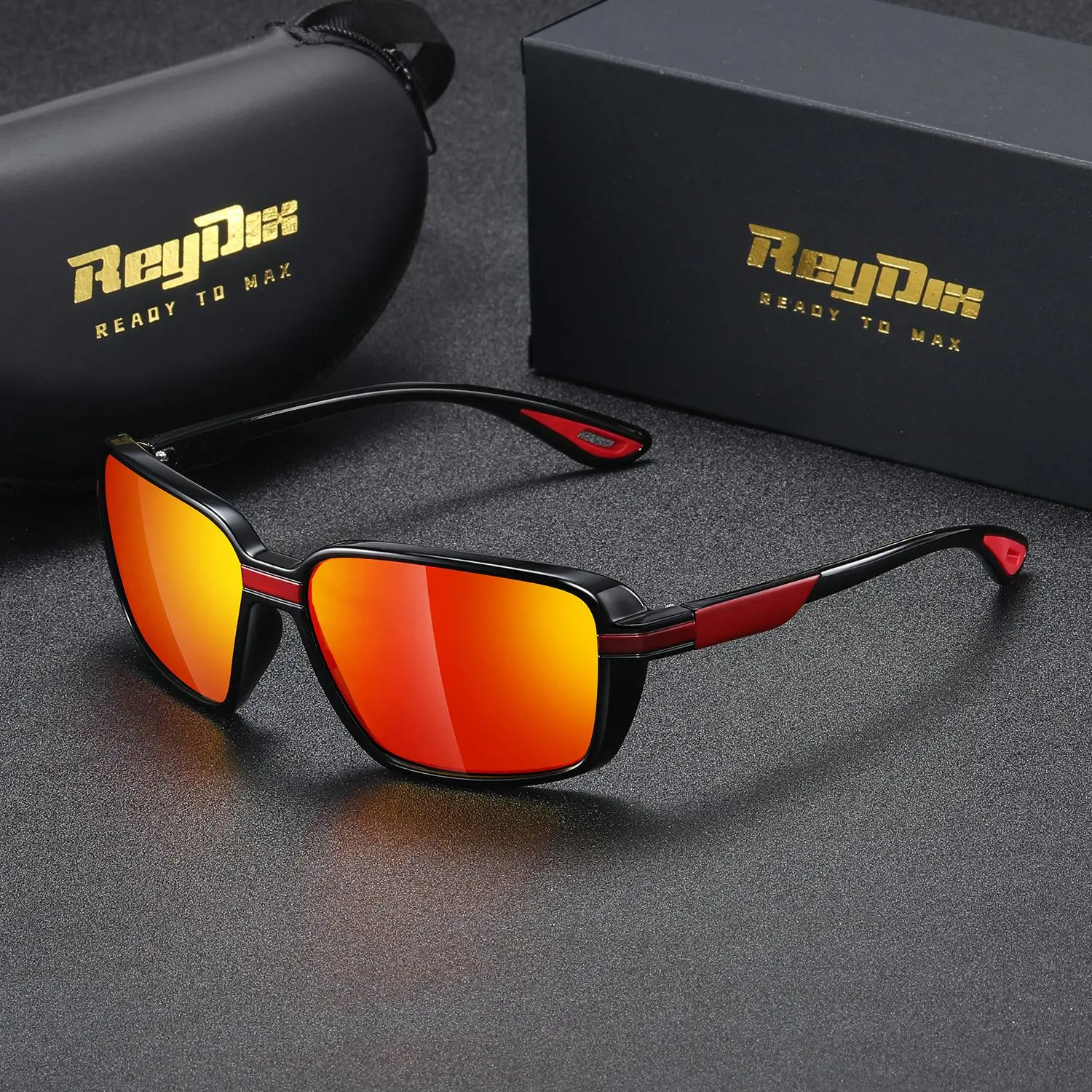 ReyDix unisex polarized square outdoor sports riding driving fishing sunglasses UV400