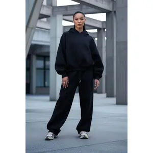 Scuba Tech Oversized Cropped Hoodie