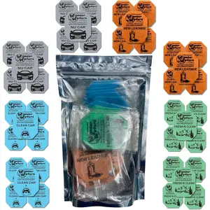 40 Pack  Air Fresheners - 4 Scent Bundle Variety Pack: Nu ,  Leather, Clean , and Fresh N Clean - 10 Individually Wrapped Wafers of Each Scent!