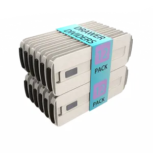 Drawer Dividers for Clothes Adjustable 4" High Expandable from 10.6"-17" Dresser Drawer Organizer Clear Plastic Separators for Dresser Baby Clothing Cosmetic and Office Storage