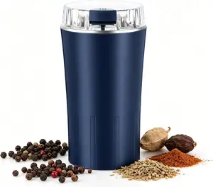 Stainless Steel Coffee & Spice Grinder – Compact Electric Grinder for Herbs, Nuts, Seeds & Grains