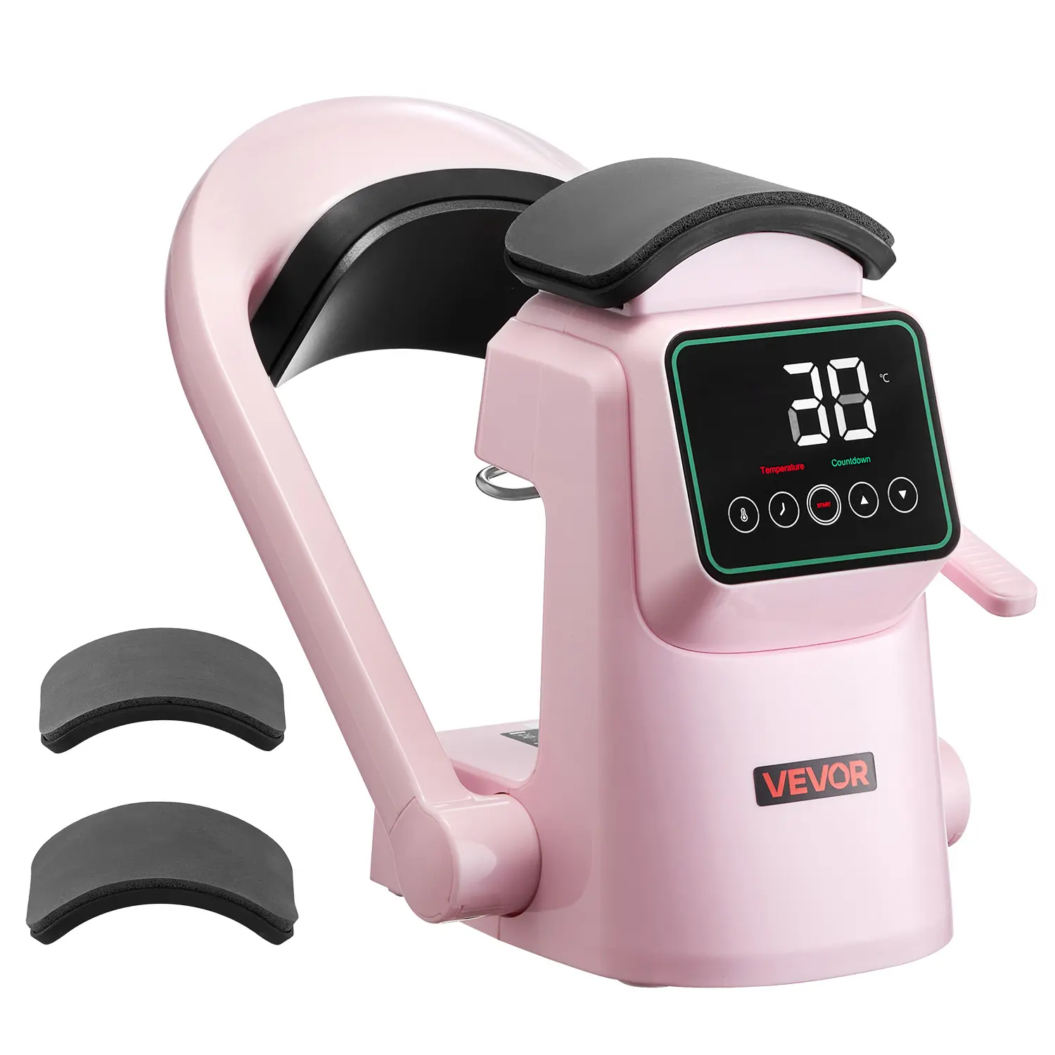 【Summerfinds】VEVOR Automatic Hat Heat Press Machine for Caps, Household Appliances, 2 Interchangeable Platens, Auto Open & Release, Auto Shut-Off, Touchscreen, Precise Time & Temp Control, Compact, Small Footprint, 9.45x8.66x15.5in, Pink