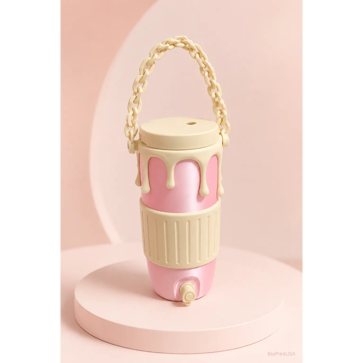 Luxury Drip Beverage Dispenser with Drip Spout, Chain Handle