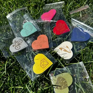 Marine Caffeine Engraved heart shaped bookmark ends state bookmarks