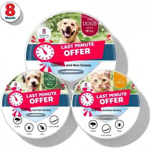 Dog Flea & Tick Collar for Large Dogs (Over 18 lbs) - Adjustable Design, Up to 8 Months of Protection