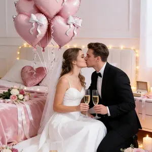 22-Inch Foil Balloons 8pcs, Influencer Photo Props, Romantic Party Decorations, Perfect for Weddings and Birthdays