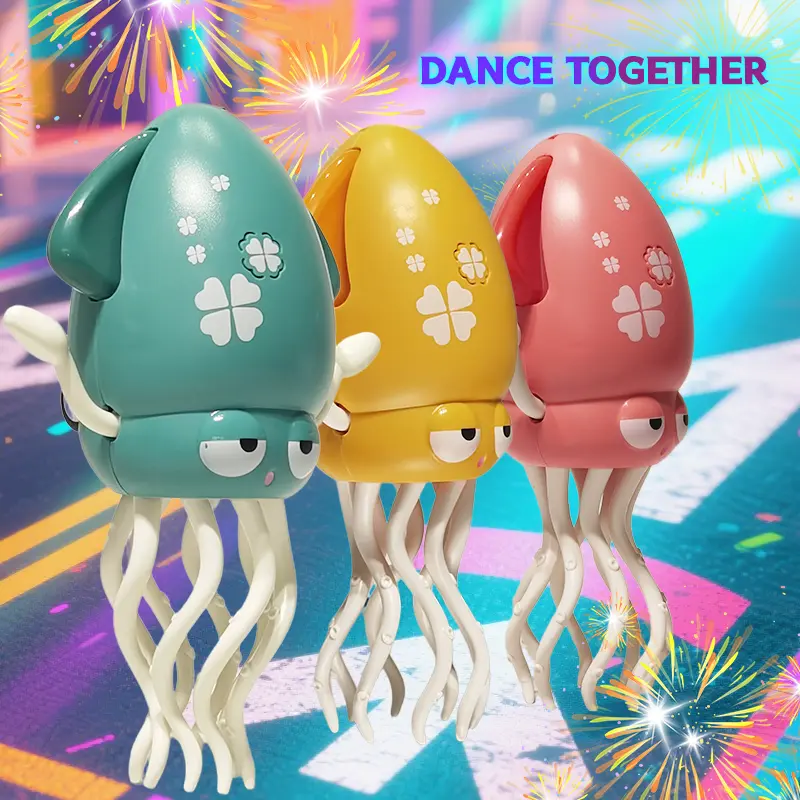 Dancing Squid Toy for Kids with Music and Lightghts , Sensory Development Interactive Baby Toy for Ages 2+ ,Perfect Gifts for Toddlers, Tummy Time Toys
