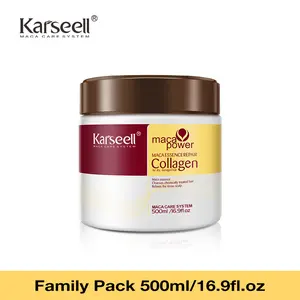 Karseell Collagen Deep Repair Hair Argan Oil Collagen Hair Mask Serum for All Hair Types 16.90 oz + 0.85 oz (Full Size 500 ml + Trial Size 25 ml)
