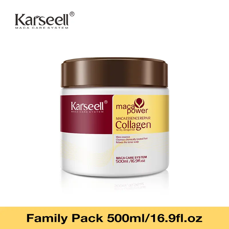 Karseell Collagen Hair Treatment Deep Repair Conditioning Argan Oil Collagen Hair Mask Essence for Dry Damaged Hair All Hair Types 16.90 oz 500ml