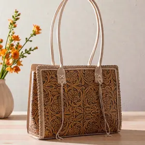 Montana West Tooled Embroidered Concealed Carry Tote Bag