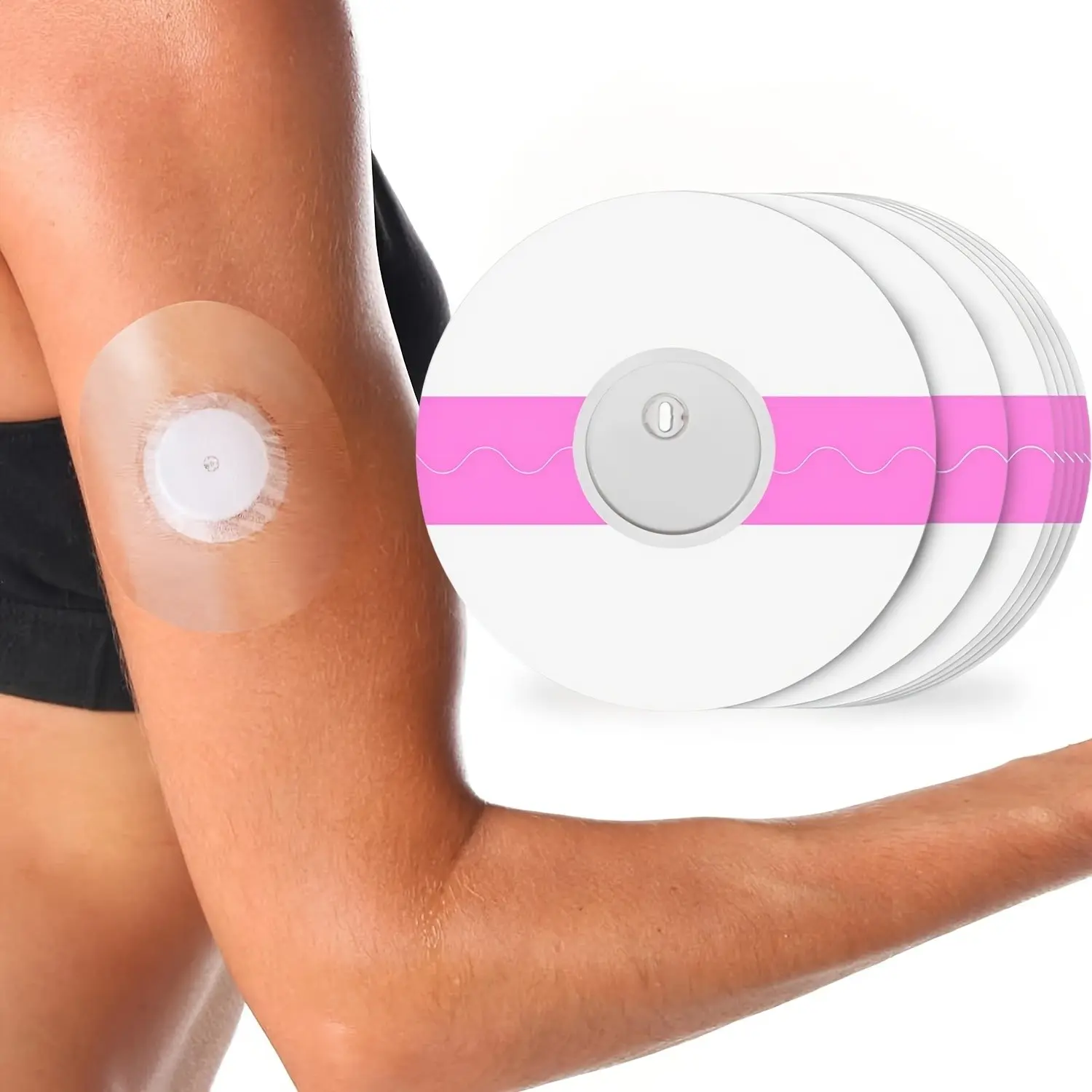 Freestyle Libre Sensor Cover, Latex-Free Adhesive Patch Design for Libre 2, Enhanced Durability, Protection, Durable & Secure Fit (pack of 25 Pcs) Supplies, Aid