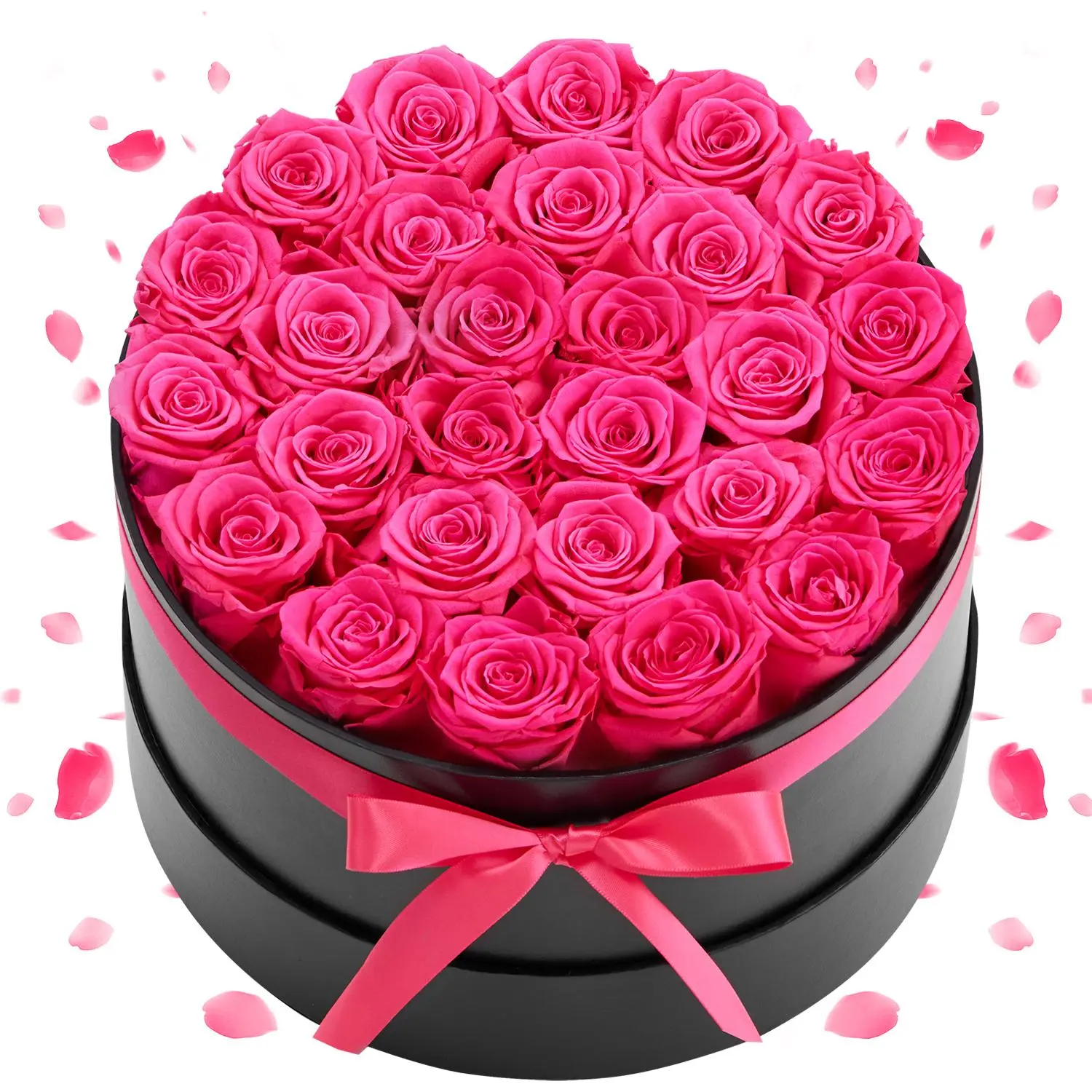 VEVOR Colorful Preserved Eternal Flower Bouquet - 27 Colored Round Flowers in a Box, Floral Bedroom Decor, Valentine's Day/Birthday Gift for Women, Prime Delivery