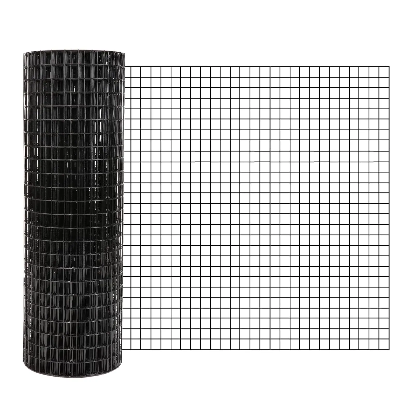 Heavy Duty 1/2 Inch Mesh Galvanized Hardware Cloth - 19 Gauge Welded Wire Roll for Garden Trellis, Chicken Coop, Rabbit Cage, insect Barrier, Rust Resistant, Durable Fencing, Black or Silver