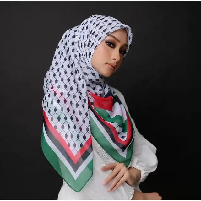 Palestine Keffiyeh Scarf - Lightweight - 65x28 Inches Palestine Keffiyeh Scarf - Lightweight - 65x28 Inches