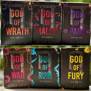 Legacy of Gods Series Collection 6 Books Set By Rina Kent (God of Pain, God of Fury, God of Ruin, God of War, God of Malice & God of Wrath) Paperback, Romance Books, Complete Book Set, Dark Romance Books, Paperback Box Set