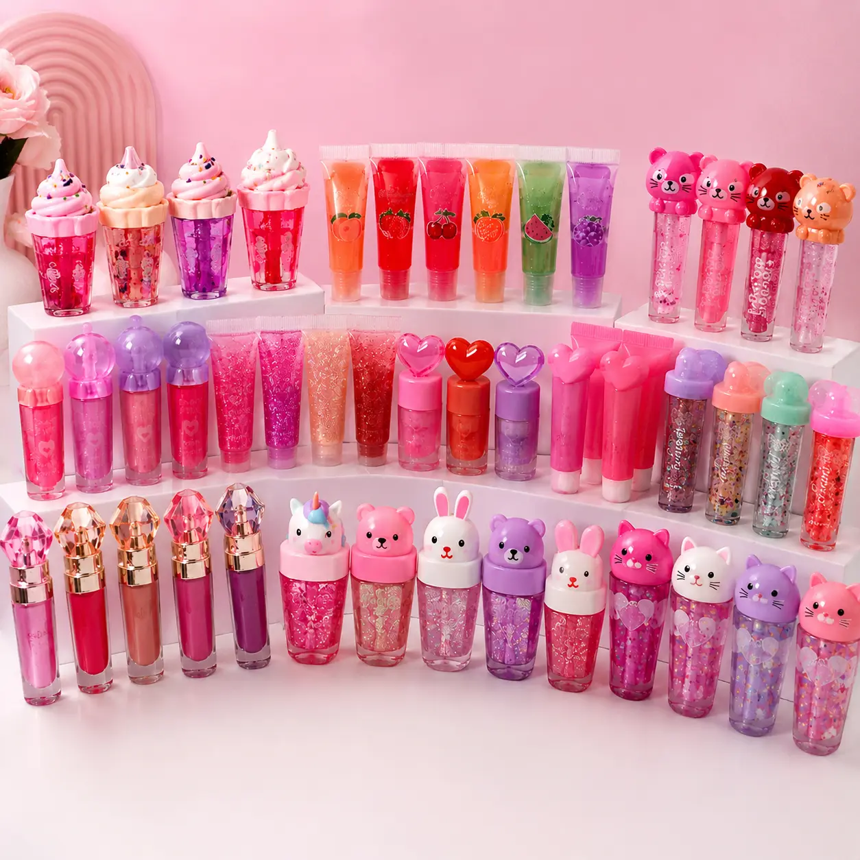 "24pcs Lip Gloss Makeup Bundle - Cute Beauty Set." Lip Kit Sets Glossy Cosmetic