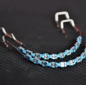 Temporary Dentures 1pc Educational Orthodontic Demonstration Model with Bow Wire & Brackets Stainless Steel No Power Needed Oral Use Unisex Teeth Brace Dental Braces