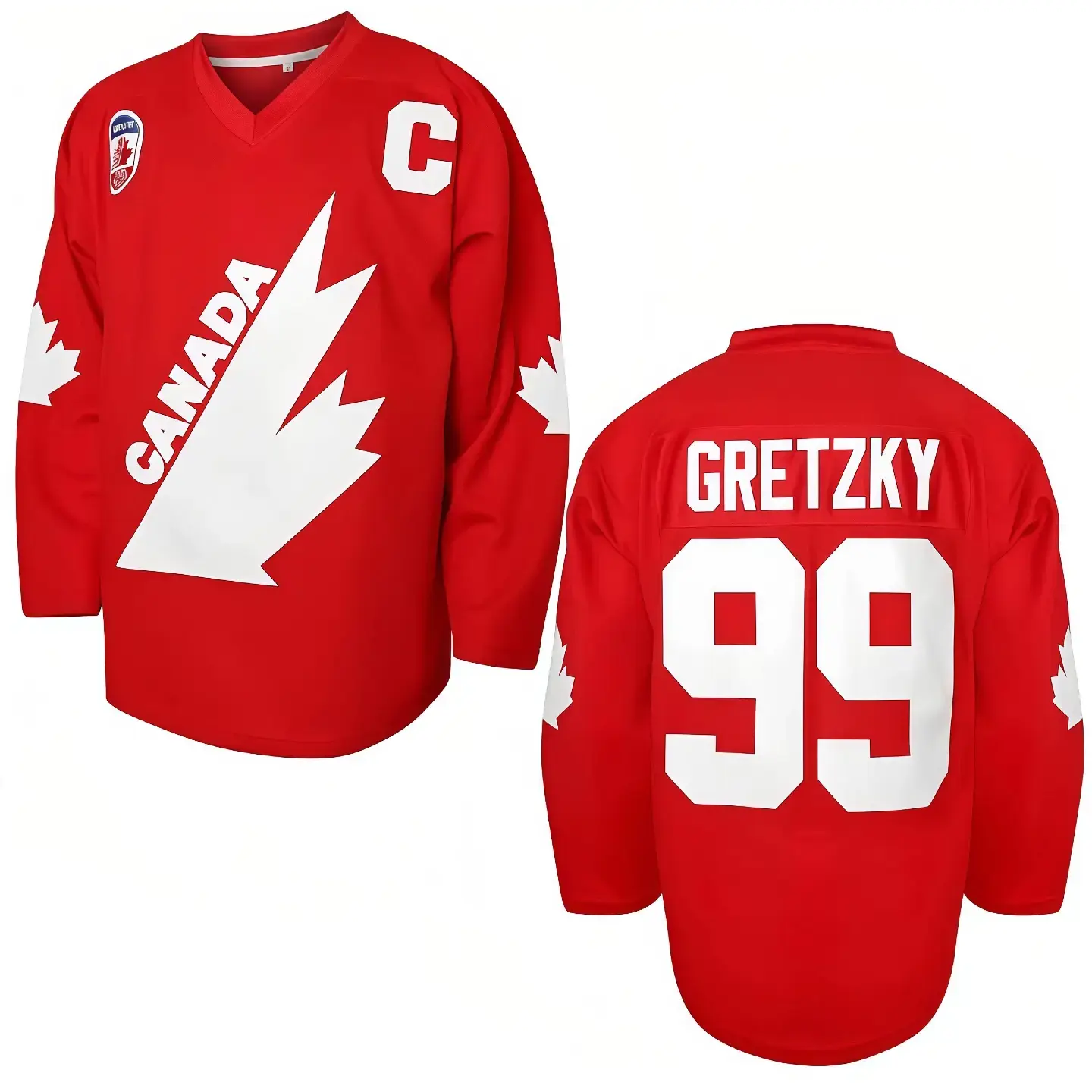 Men's CANADA #99 Gretzky Red Ice Hockey Jersey - Breathable Round Neck Mens Clothing