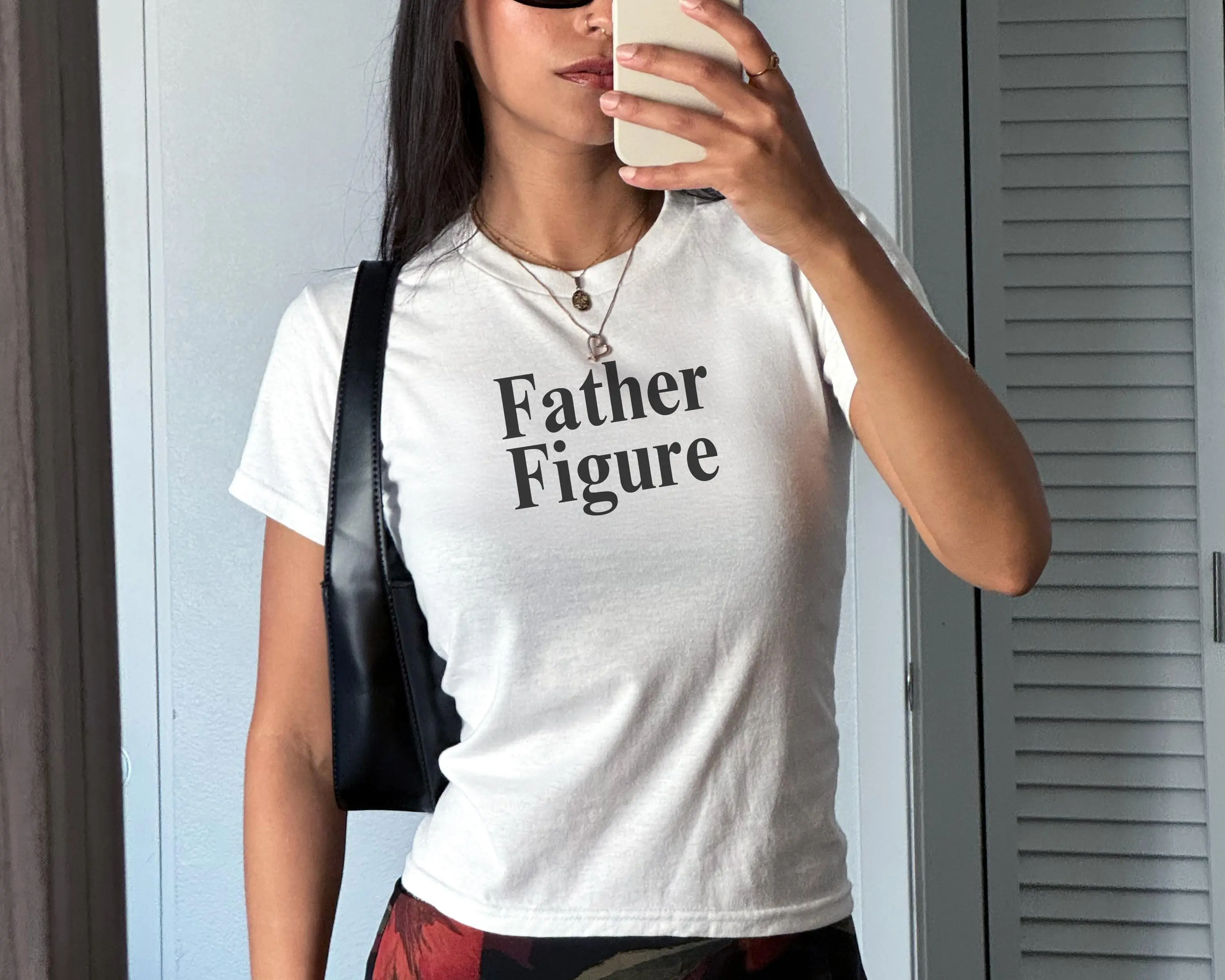 Father Figure Baby Tee Going Out Y2k Crop Top For Bar Crawls Dump Him Shirt Cunty 90s Festival Unhinged Cruise Birthday Fit Cute Sleazy