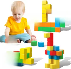 Magnetic Blocks, 1.41 inch Large Magnetic Building Blocks for Toddlers 3 4 5 6 7 8 Years Old Boys Girls Magnet Cubes for Kids 1-3 Montessori Toys STEM Preschool Educational Building Cube 30 Pcs