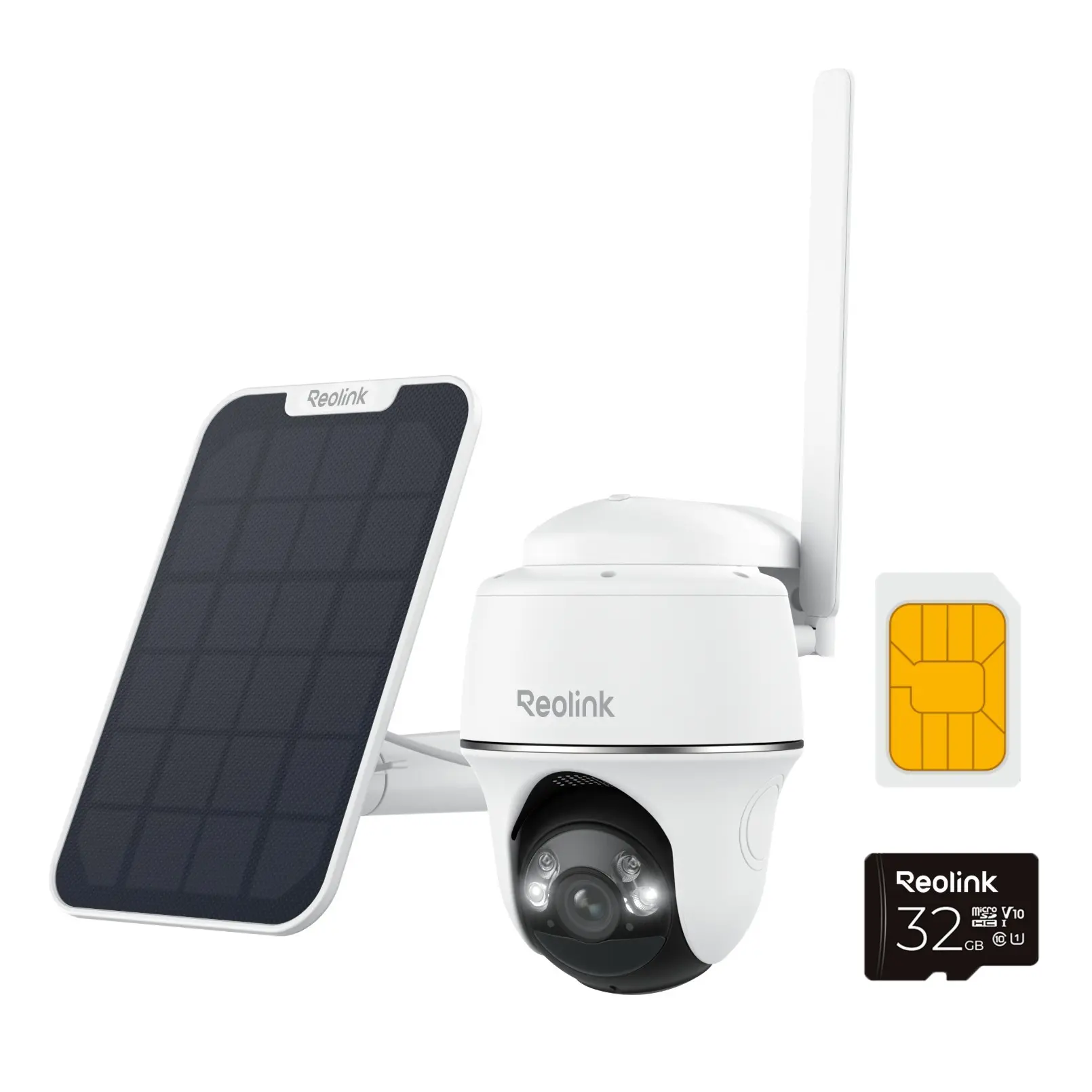 Reolink Go PT Plus with Solar Panel 2K 4MP Wireless 4G PT Security Camera with Smart Detection, Security Cameras Outdoor, Micro Sd