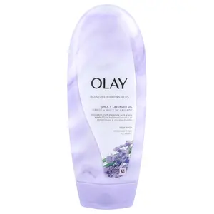 Olay Moisture Ribbons Plus, Body Wash, Shea + Lavender Oil, 18 fl oz (532 ml)