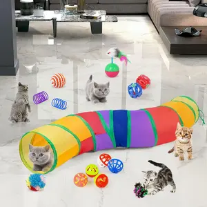 Interactive Pet Toys - Tunnels, Cat-Teasing Sticks, Fun Design for Pets