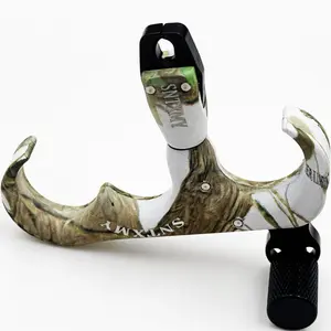 SNTXMY Rotatable Thumb Release for Compound Bow Three-Finger Camo Archery Release Aid Secure Comfortable Grip Enhance Shooting Experience Aluminium Material