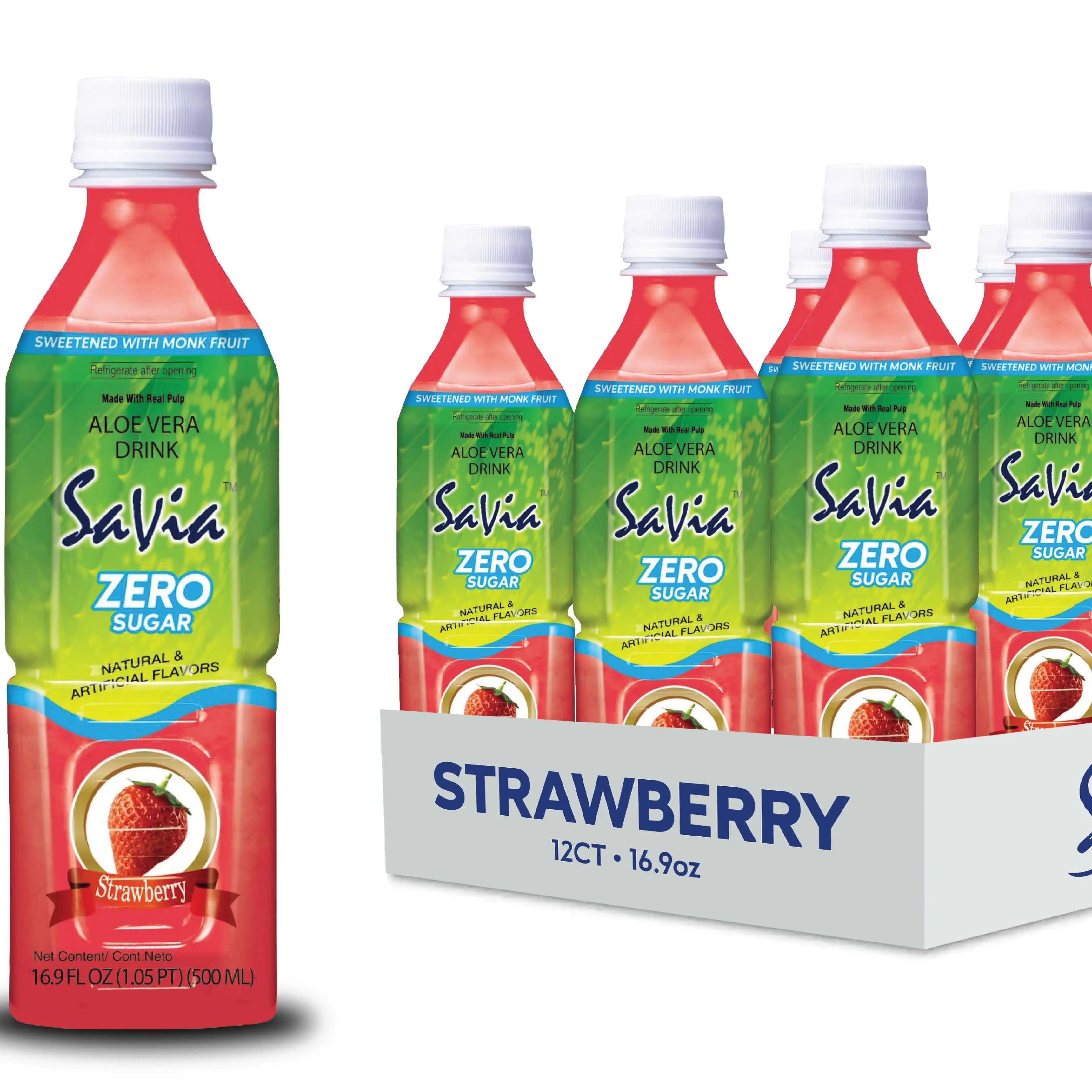 Savia Aloe Vera Drink 16.9oz 12-Pack - Quality Aloe-Based Beverage, Made  with Real Aloe Pulp, Vegetarian, Gluten-Free, Fat-Free - Vitamin - TikTok  Shop