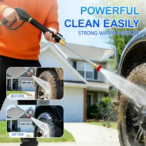 Glowlife HUB Jet Nozzle Power Washer for Garden Hose, 2 High-Pressure Nozzles, Quick Connectors, Car Wash, Patio, Driveway Cleaning