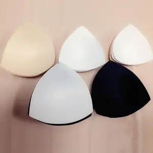 Charm Studio 1pair Bikini Bra Pad Triangle Cups Chest Push Up Insert Foam Pads For Swimsuit Padding Accessories Removeable Enhancer Bra Pads Womenswear Fashion Black White