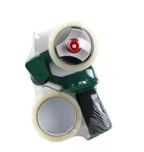 General Purpose Packing Tape Gun with Foam Handle, Clear, 1.88 in x 55 yd, 2 Rolls