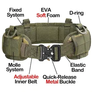 Genuine Tactical Belt Quick Release, Adjustable Ratchet Belt, Outdoor Military Belt, Metal Real Nylon, Sports Accessories, Men and Women Belt Set
