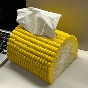 Unique Corn Shape Tissue Box Holder Creative Decoration for Living Room and Dining Table Durable Plastic stic boyfriend birthday gift home essentials bedroom decor