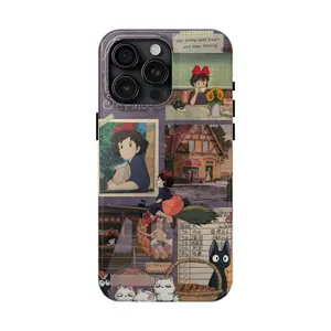 Kiki's Delivery Service Phone Case, Studio Ghibli Anime Collage, Japan Manga Tough Protective, Gift For Fans