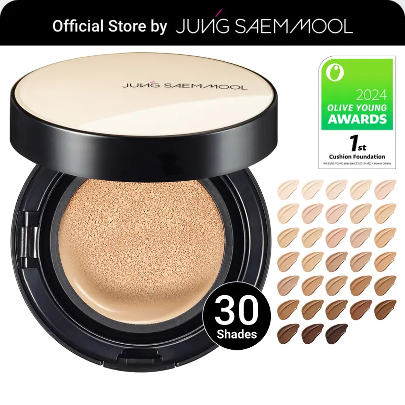 [Jungsaemmool] Essential Skin Nuder Cushion | Natural Finish | Buildable Coverage | Makeup Artist Brand | Cream Foundation
