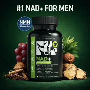 Fivothr NAD+ Daily Formula for Men – Liposomal CoQ10 & Amino Blend – Designed for Everyday Energy & Active Lifestyle Support – 60 Capsules