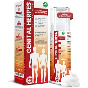 Genital Herpes Intimate Wash | Fast-Acting HerpCare | Medicated Relief for Itching, Tingling & Burning | Soothes Genital Discomfort
