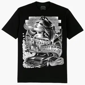 Cookies & Melrose, Lowrider Art  Hoodie Chicano Clothing, Tattoo, Shirt, Sweatshirt, Hoodie, Shirt Menswear Pullover Oversized S-5XL