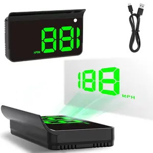 Car HUD Digital Speedometer - Head Up Display GPS for Car, Truck, Motorcycle | USB Plug & Play, Automatic Brightness, Large Font Display