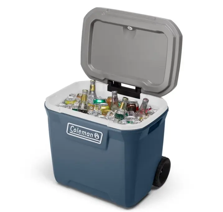 Coleman 316 Series 60QT Hard Chest Wheeled Cooler, Lakeside Blue