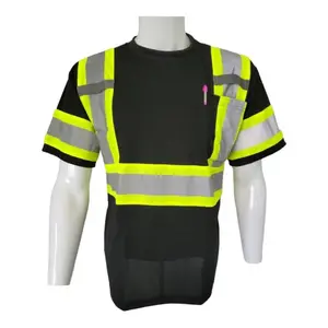 Black shore sleeve safety shirt Black shore sleeve safety shirt