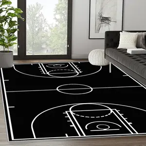 A minimalist-style home rug, machine-washable and fade-resistant, soft and durable, suitable for holidays and any space, including hotels, offices, sofas, bedside, kitchens, laundry rooms, hallways, porches, and stairwells at entrances, Soft Washable Rugs