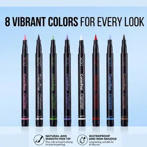 Waterproof Matte Liquid Eyeliner (8pcs/set), Long Lasting Easy To Apply for Eye Makeup, Professional Daily Makeup Accessories for Women & Girls