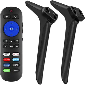TV Legs for Hisense TV Stand with Remote Compatible with Hisense Roku TV & Roku Players, Not for All, Base Stand for Hisense Roku with Remote & Screws
