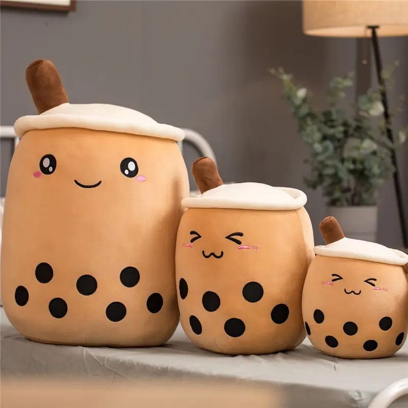 Cute Bubble Tea Plush Pillow – Soft Boba Tea Stuffed Cushion | Kawaii Room Decor & Gift (24–70cm)