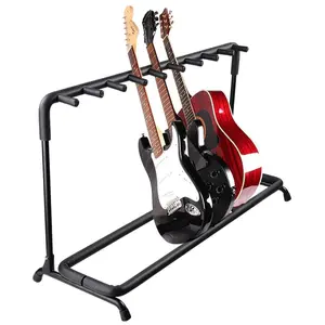 5Core Multi Guitar Rack Stand Floor 9 Slot Adjustable Flying V Guitars Holder