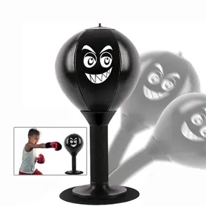 Desktop Punching Bag with Suction Base, Boxing Ball for Office Desk or Gym Exercise, Durable Inflatable Punching Machine, Boxing Speed Trainer